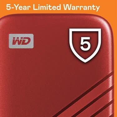 WESTERN DIGITAL MY PASSPORT 1TB RED EXTERNAL SSD