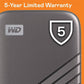 WESTERN DIGITAL MY PASSPORT 500GB GREY EXTERNAL SSD