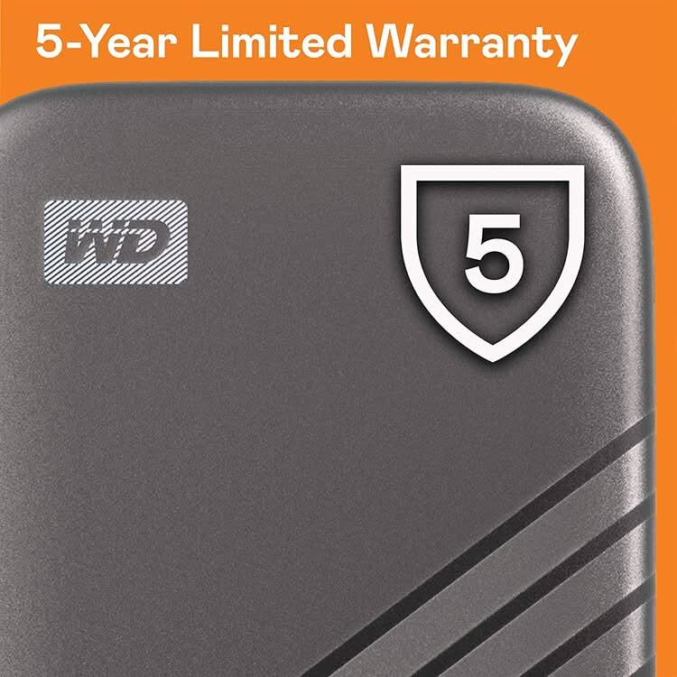 WESTERN DIGITAL MY PASSPORT 500GB GREY EXTERNAL SSD