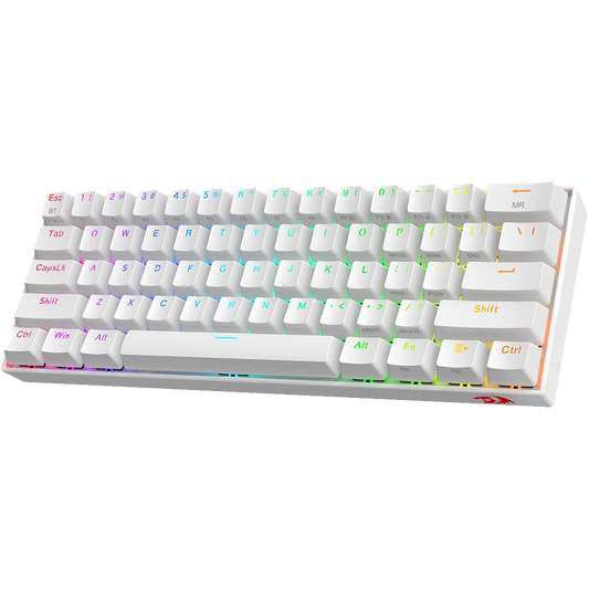 REDRAGON K530 PRO WHITE (WIRED/WIRELESS/BT) RED SWITCH WHITE