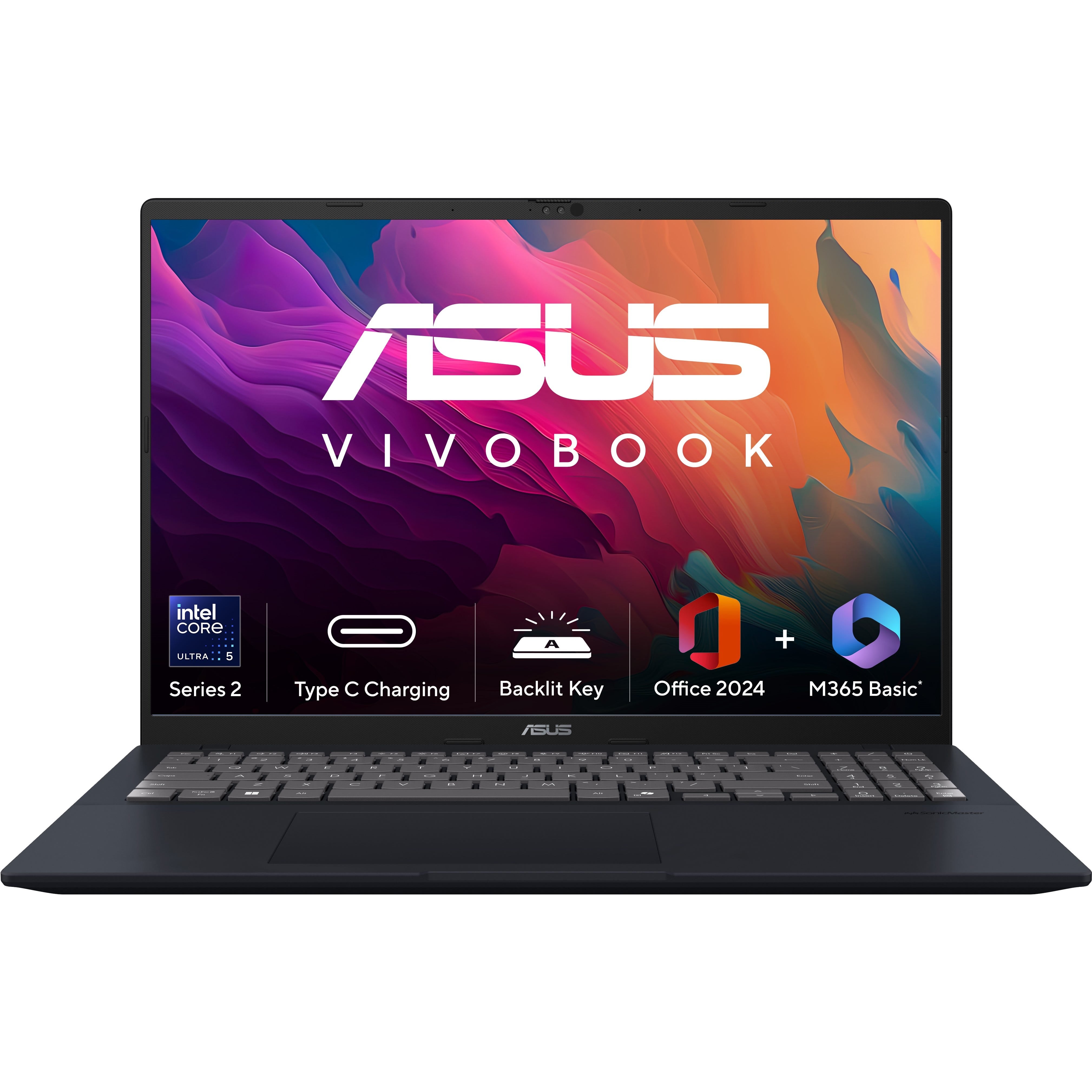 ASUS VIVOBOOK 16 X1607CA-MB139WS [ULTRA5-225H/16GB/512GB SSD/WIN11 HOME+MS24/14.0"/INTEGRATED GRAPHICS/1 YEAR(S)/BLUE]