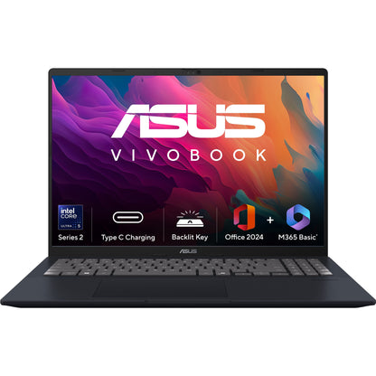 ASUS VIVOBOOK 16 X1607CA-MB139WS [ULTRA5-225H/16GB/512GB SSD/WIN11 HOME+MS24/14.0"/INTEGRATED GRAPHICS/1 YEAR(S)/BLUE]