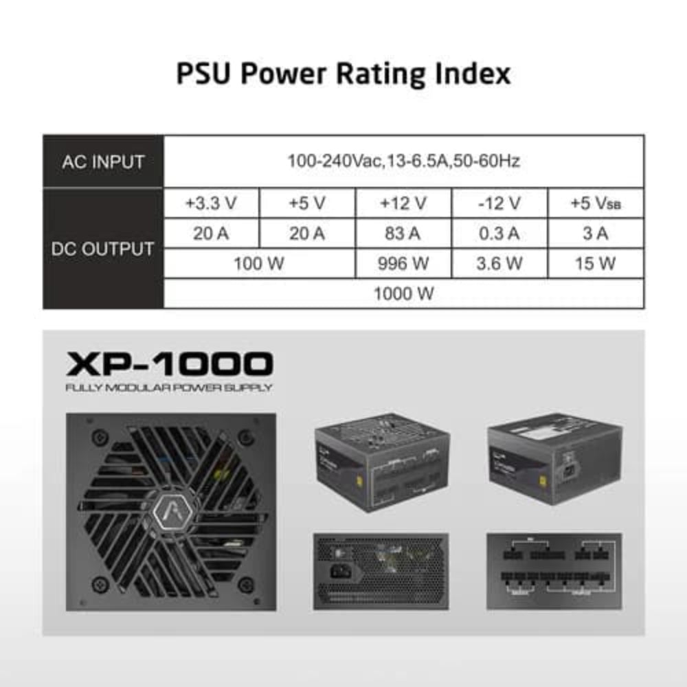 PROLAB DESIGN XPower XP-1000P Gold Fully Modular ATX 3.1 Power Supply ( 1000W )