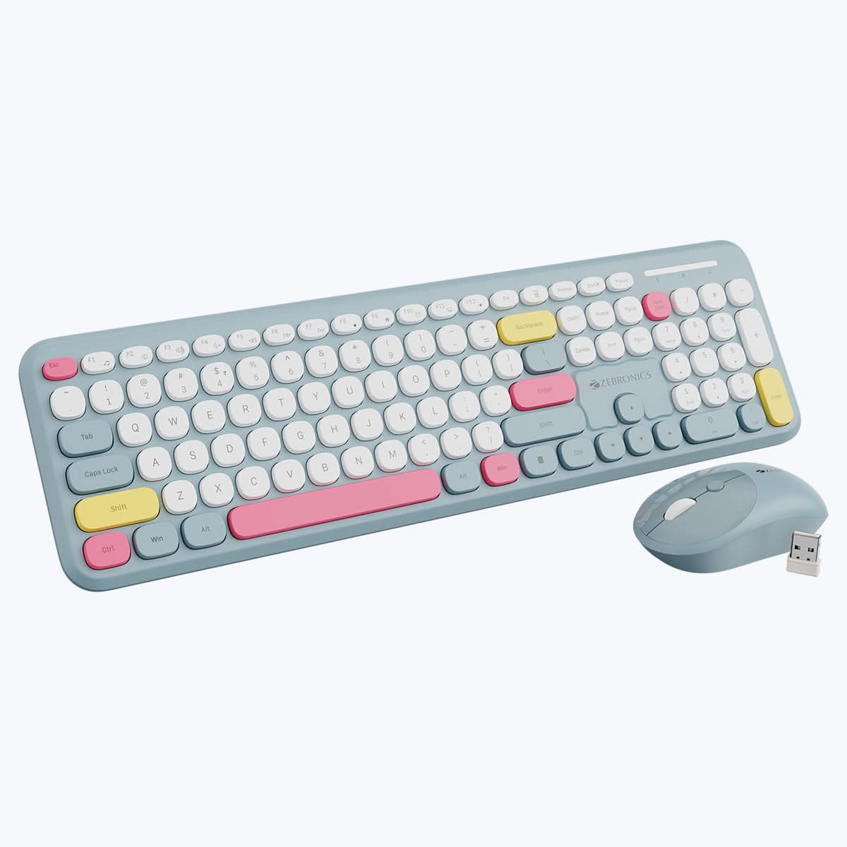ZEBRONICS SET WIRELESS COMPANION 302 BLUE KEYBOARD