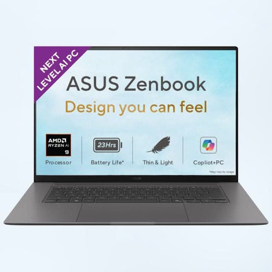 ASUS Zenbook S16, Premium AI Laptop, AMD Ryzen AI 9 465 Processor (32GB/1TB/AMD Radeon Graphics/40.64 cms (16) OLED Touch 3K/Windows 11 Home/Office Home 2024 + M365 Basic (1 Year Validity) UM5606GA-SR248WS