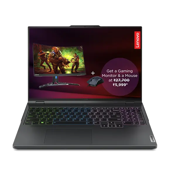 LENOVO LEGION PRO 5 83DF003NIN [CI7-14650HX 14TH GEN/16GB/1TB SSD/WIN11 HOME+MSO/16.0 INCH/8GB-RTX4060 GRAPHICS /1 YEAR(S)/GREY]