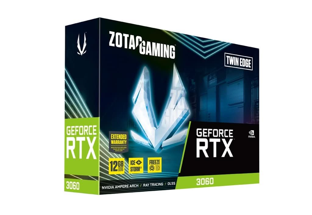 ZOTAC GEFORCE RTX 3060 12GB TWIN EDGE GRAPHIC CARD