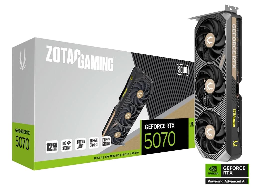 ZOTAC GAMING GeForce 12GB RTX 5070 SOLID