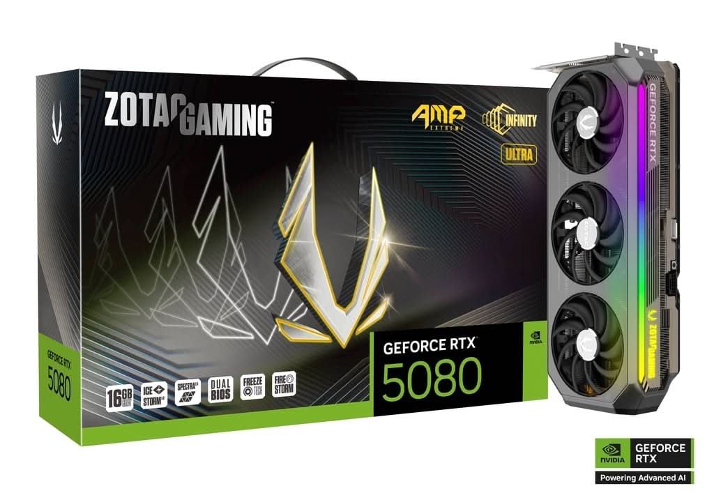 ZOTAC GAMING GeForce 16GB RTX 5080 AMP Extreme INFINITY ULTRA