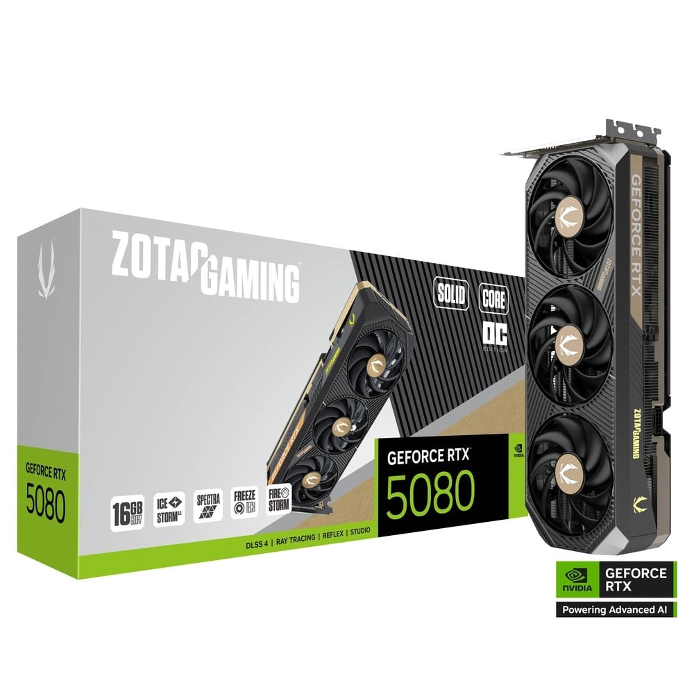 ZOTAC GAMING GeForce RTX 5080 Solid Core OC 16GB Nvidia Graphic Card