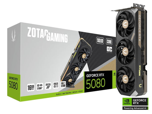 ZOTAC GAMING GeForce 16GB RTX 5080 SOLID CORE OC
